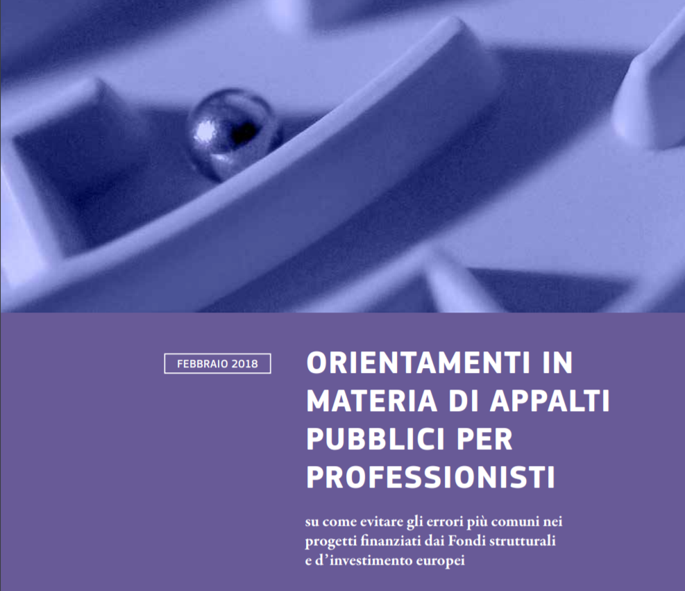 Orientamenti in materia di appalti pubblici